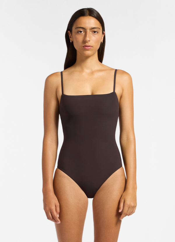 Jetset Minimal Tank One Piece - Chocolate