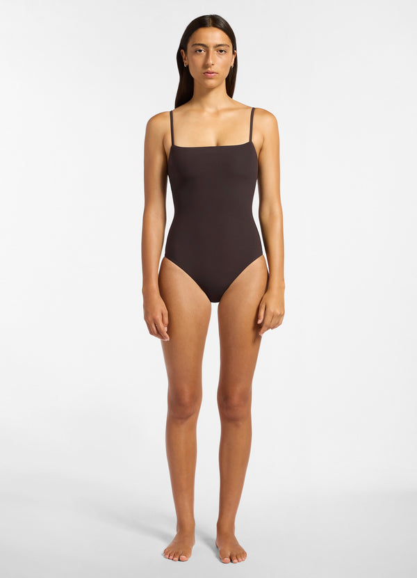 Jetset Minimal Tank One Piece - Chocolate