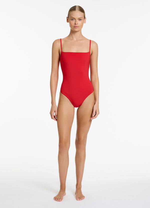 Jetset Minimal Tank One Piece - Rosso