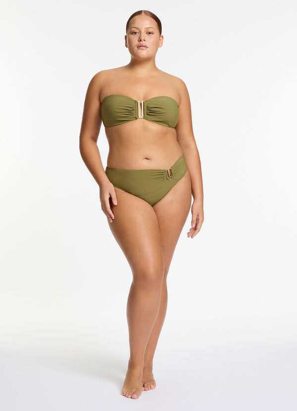 Jetset Bandeau Bikini Top - Moss