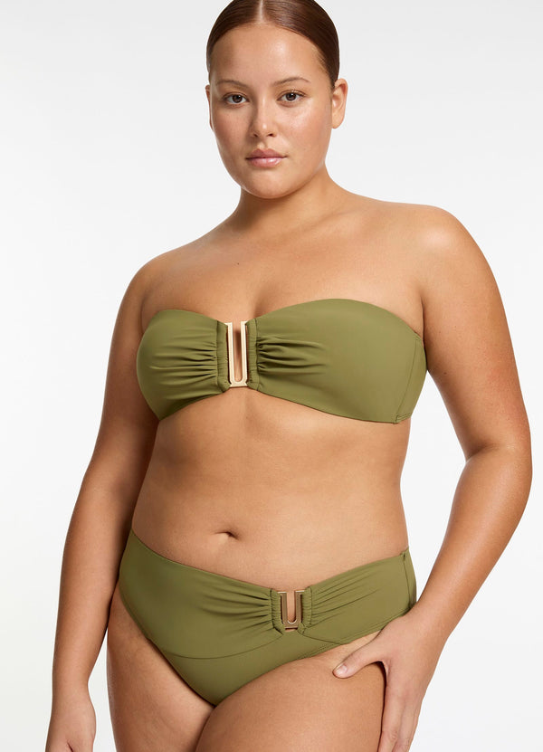 Jetset Bandeau Bikini Top - Moss