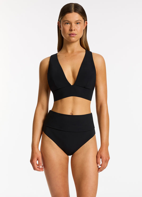 Jetset Soft Triangle Bikini Top - Black