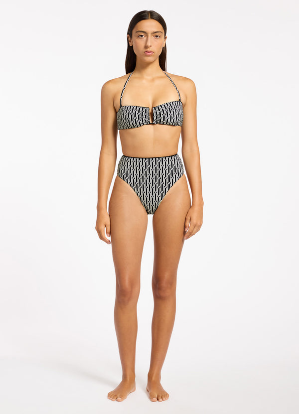Spring Geo U Trim Bandeau Bikini Top