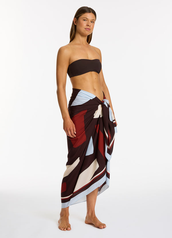 Zarla Long Sarong  - Ruby