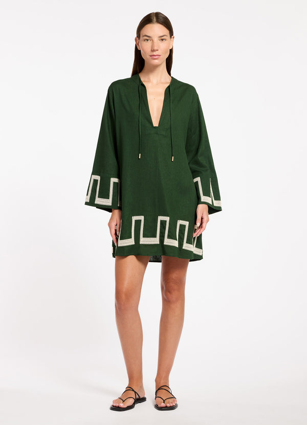 Tirari Nights Embroidered Mini Kaftan
