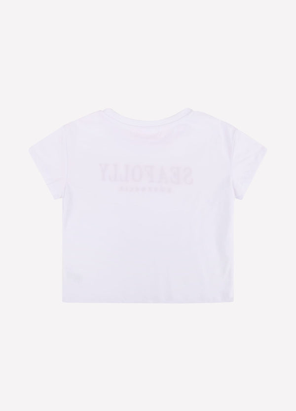 Tropique Cropped Tee - Cloud Dancer