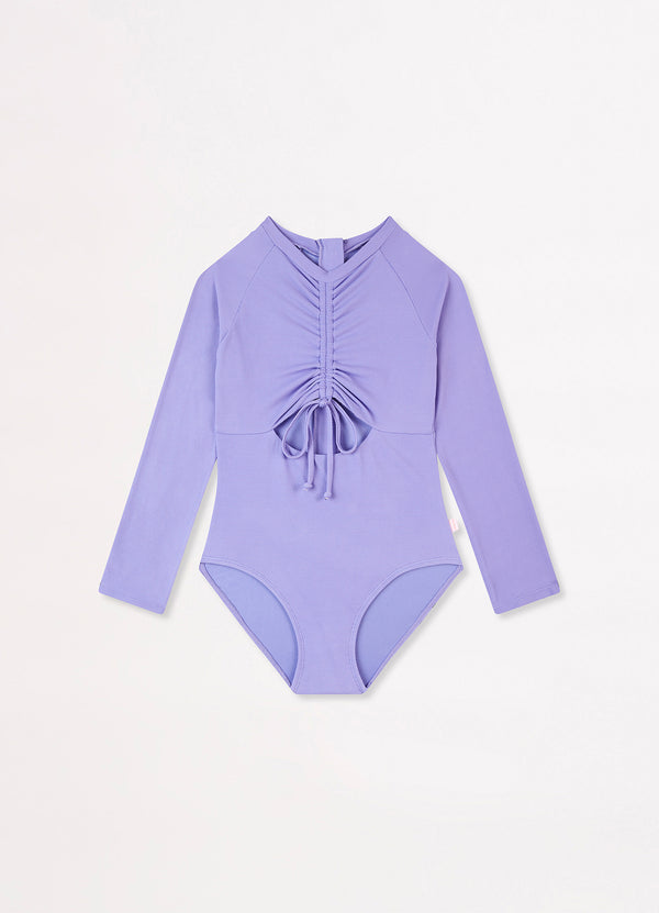 Portofino Girls Long Sleeve Paddlesuit - Violet