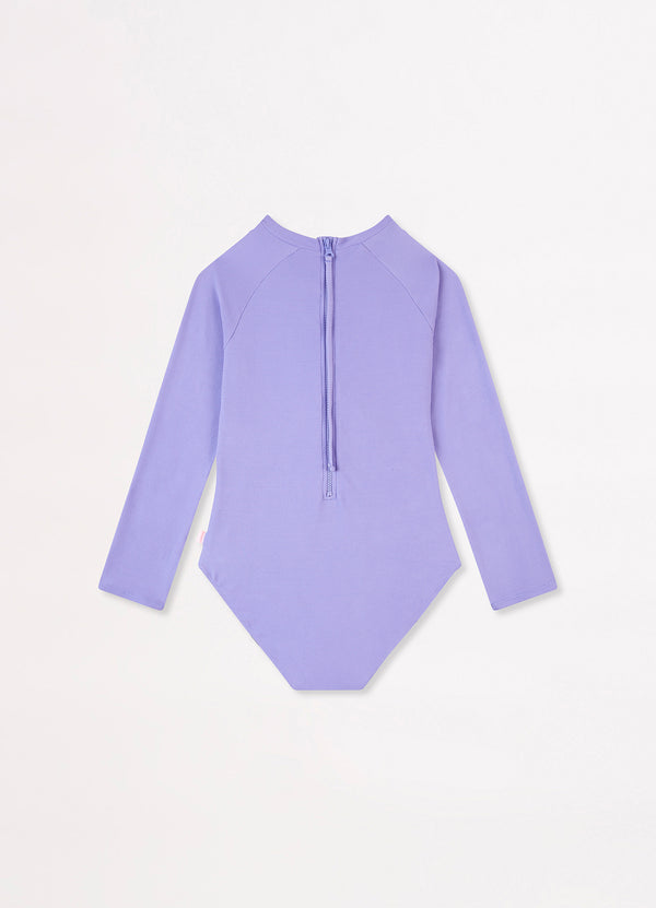 Portofino Girls Long Sleeve Paddlesuit - Violet