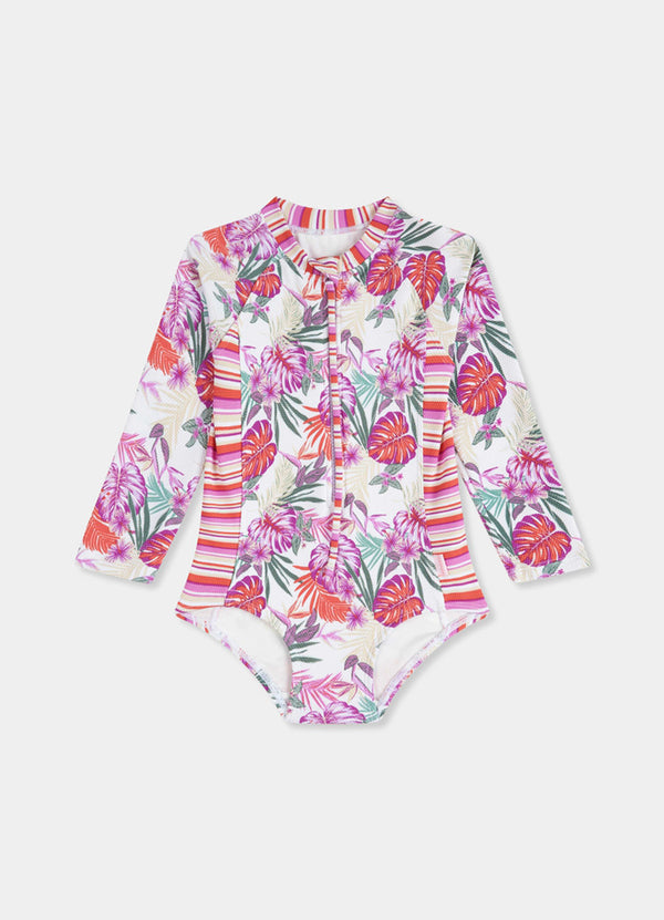 Island In The Sun Spliced Paddlesuit - Tropical