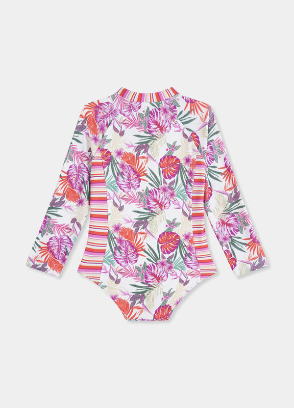 Island In The Sun Spliced Paddlesuit - Tropical