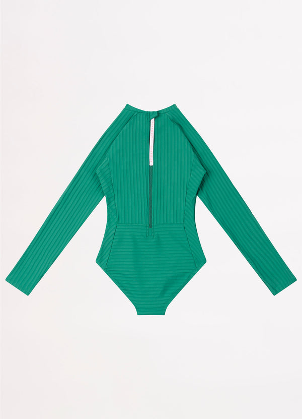 Girls Summer Essential Panelled Paddlesuit  - Forest