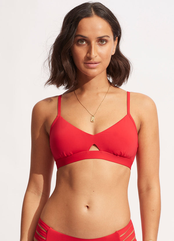 Seafolly Collective Hybrid Bralette - Chilli Red