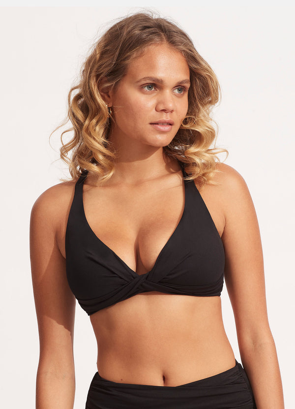 Seafolly Collective DD Double Wrap Front Bra - Black