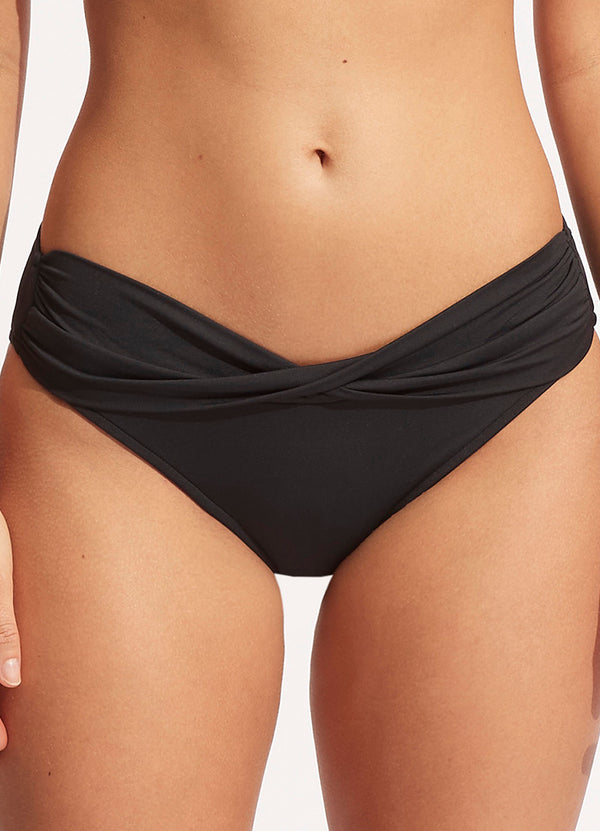 Seafolly Collective Twist Band Hipster - Black