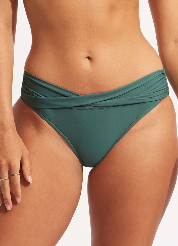 Seafolly Collective Twist Band Hipster - Evergreen