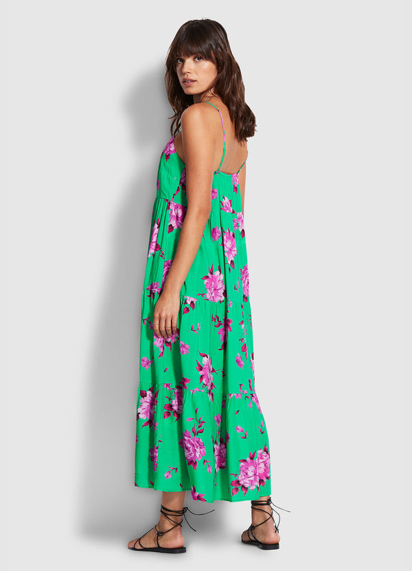 Full Bloom Tier Dress - Jade