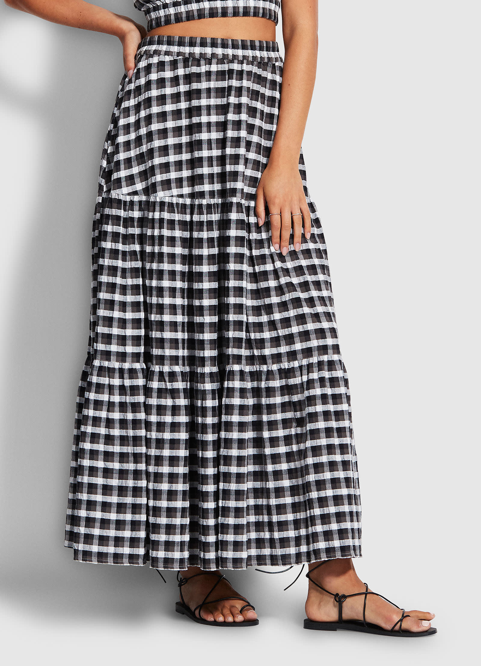 Gingham shop skirt singapore