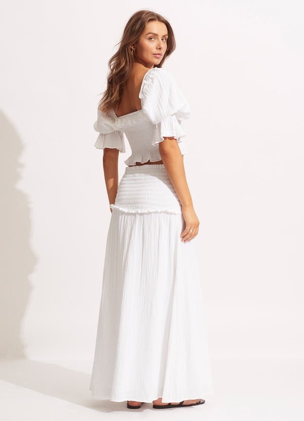 Caspian Strapless Dress/Skirt  - White