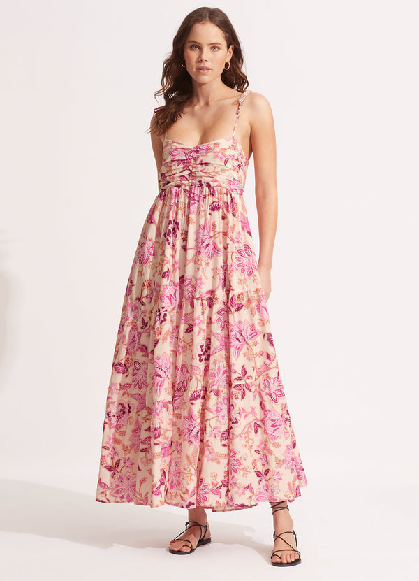 Silk Road Midi Dress - Parfait Pink