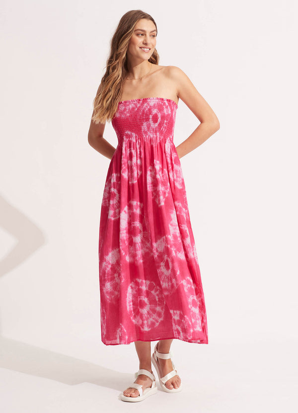 Tie Dye Maxi Skirt/Dress - Rose Pink