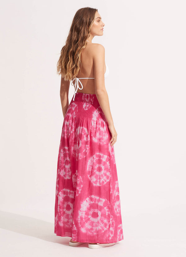 Tie Dye Maxi Skirt/Dress - Rose Pink