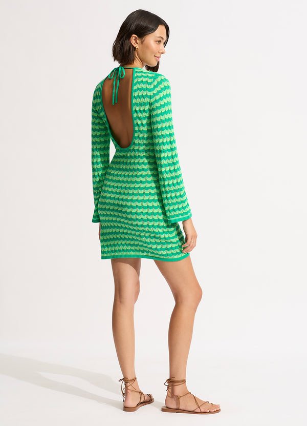 Carnaby Knit Cover Up - Jade