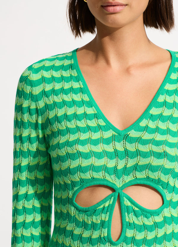 Carnaby Knit Cover Up - Jade