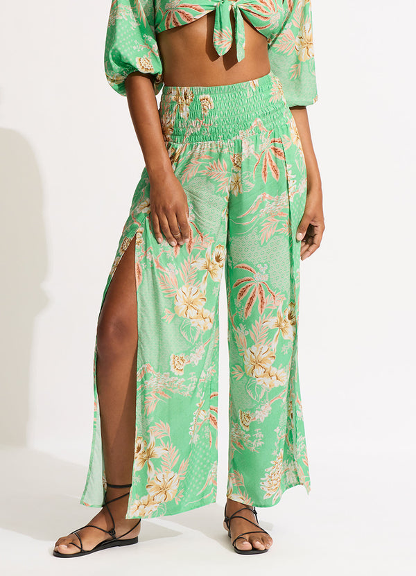 Eden Shirring Pant - Mint