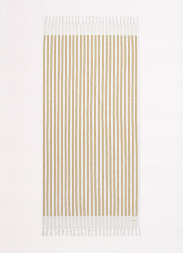 Marina Stripe Towel - Natural