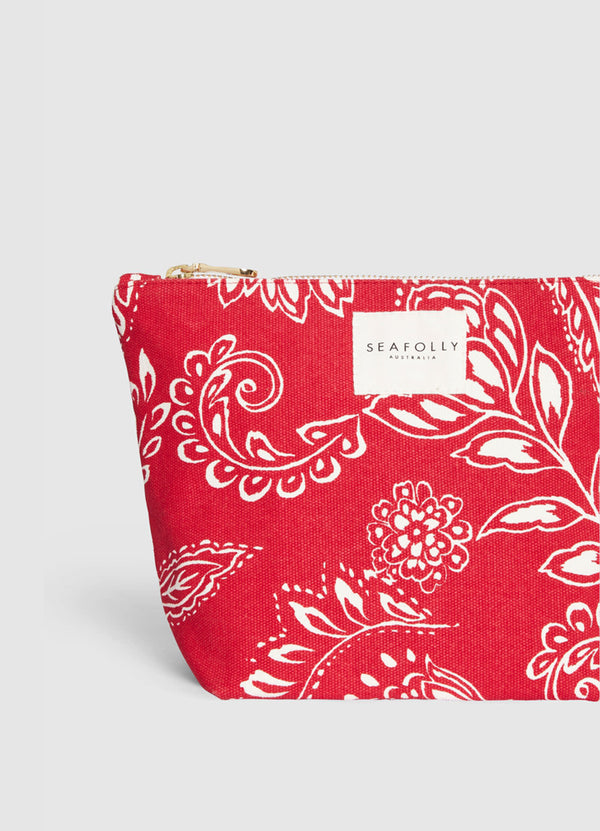 Folklore Canvas Pouch - Chilli Red