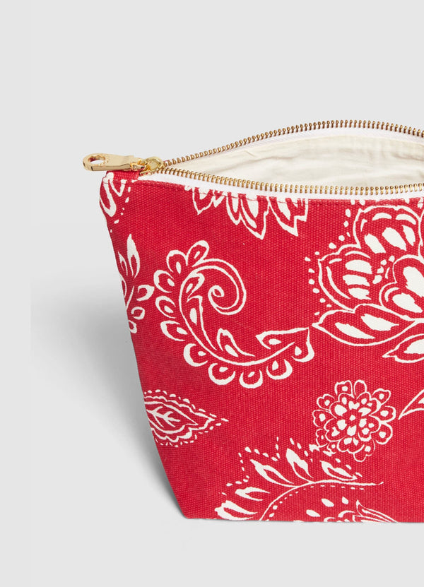 Folklore Canvas Pouch - Chilli Red