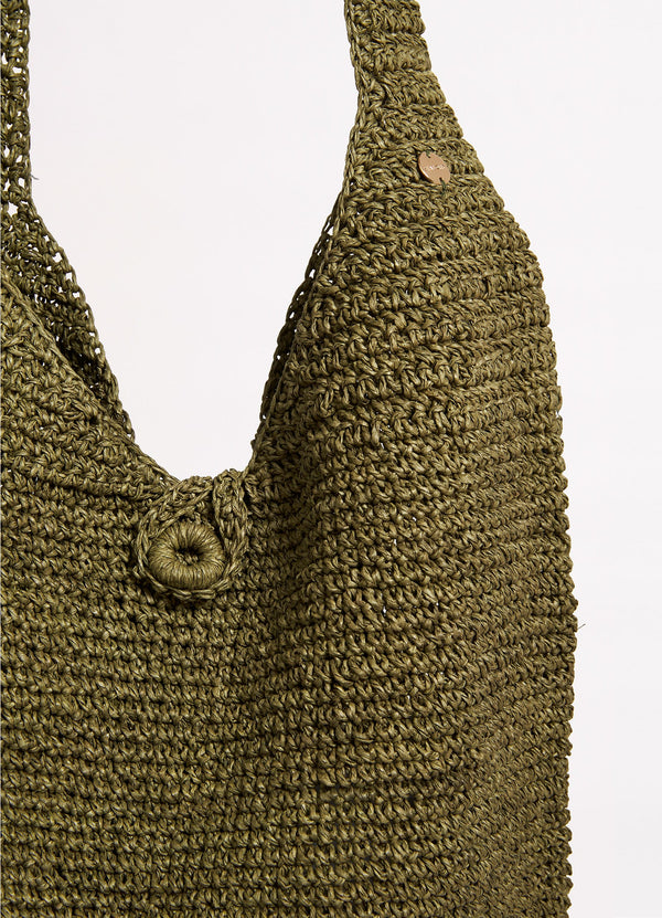 Cocoon Woven Tote - Olive