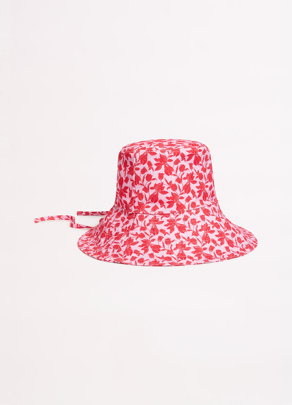 Fleur De Bloom Bucket Hat - Chilli