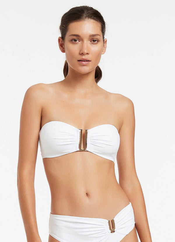 Jetset Bandeau Bikini Top - White