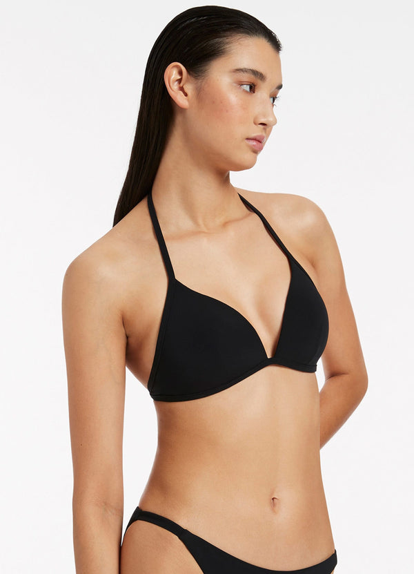 Jetset Moulded Triangle Bikini Top - Black