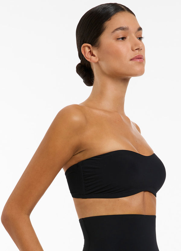 Jetset Minimal Bandeau Bikini Top - Black