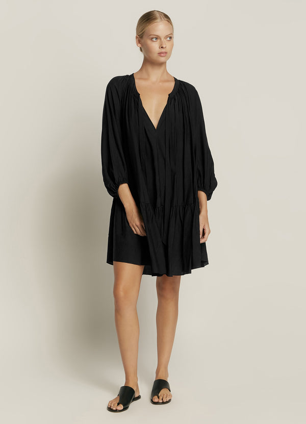 Casa Lucia Bell Sleeve Kaftan - Black