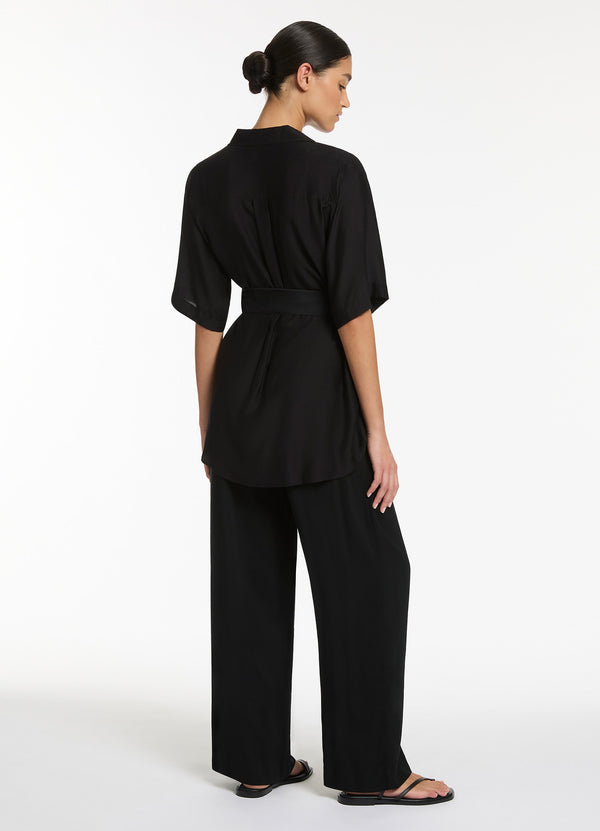 Jetset Wide Leg Pants - Black